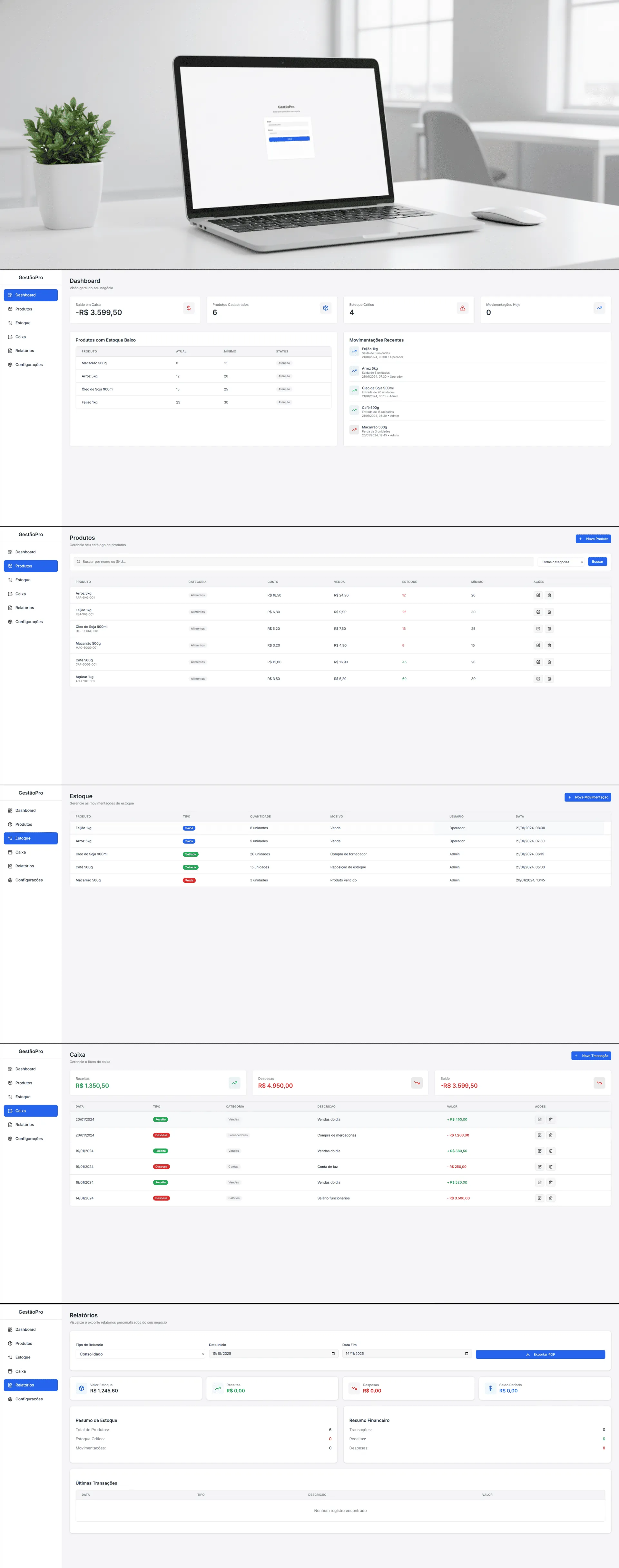 Sistema Web de Gestão Interna